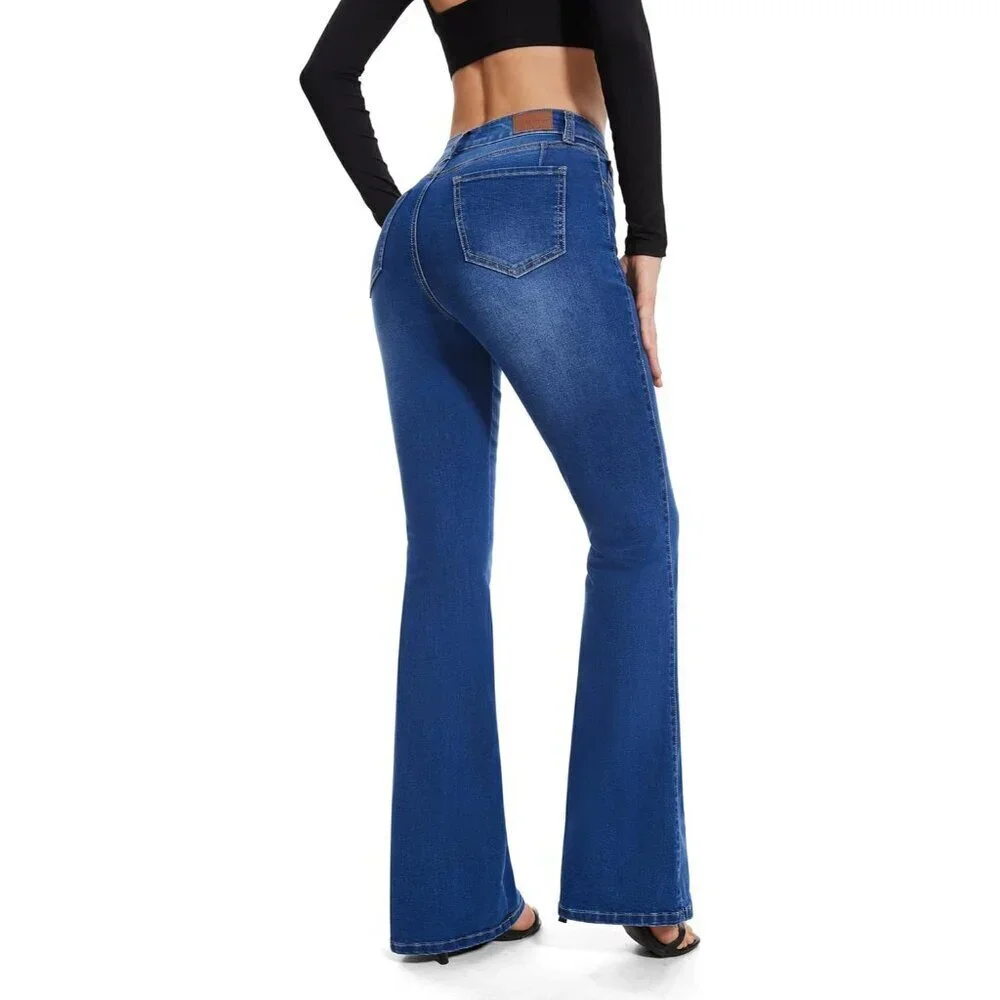 Women's High Waisted Butt Lifting Stretch Bootcut Jeans Size 4